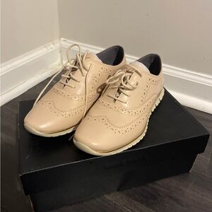 Cole Haan Light Tan Wingtip Oxfords